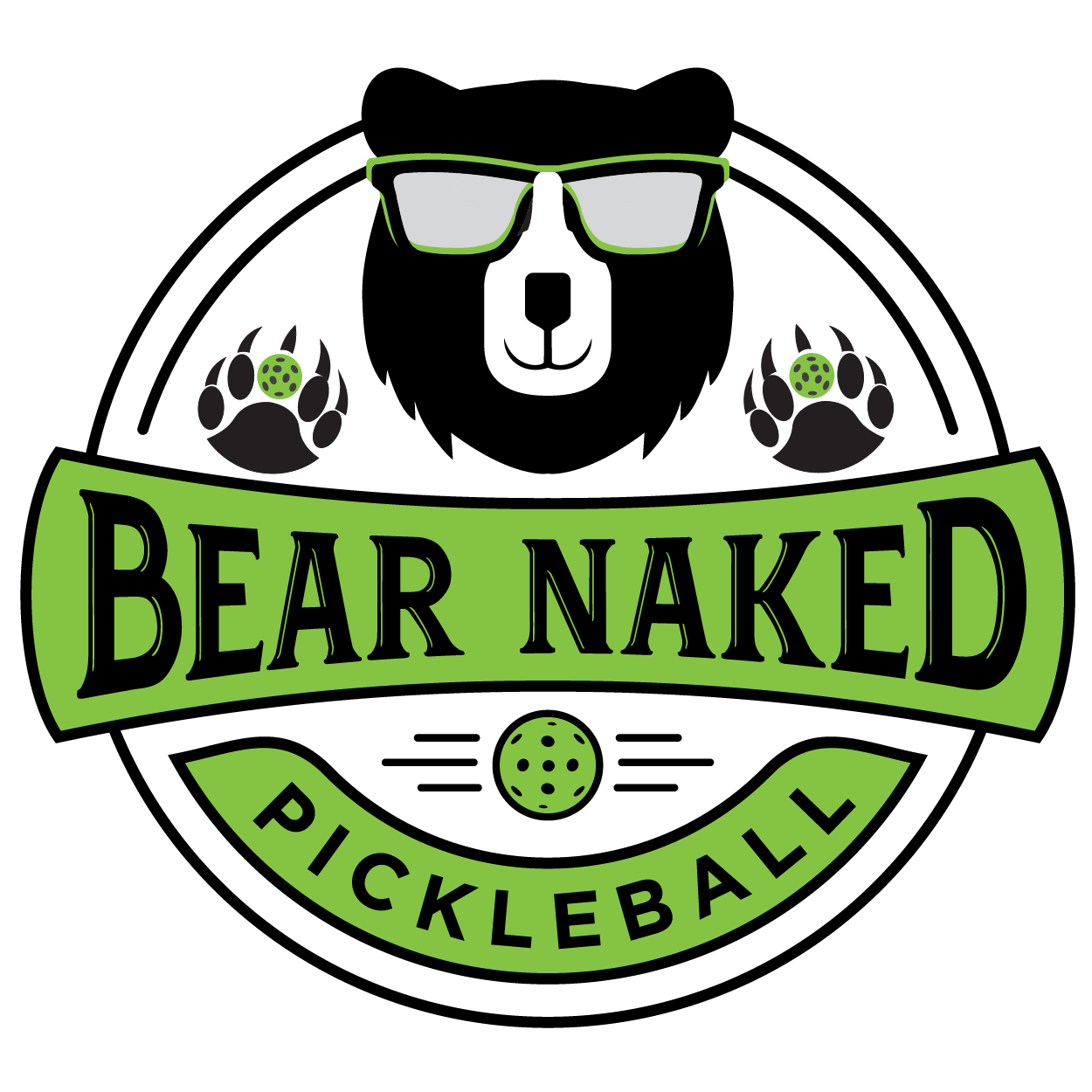 Bear Naked Pickleball logo